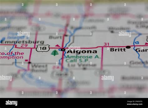 Map of algona hi-res stock photography and images - Alamy