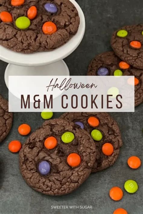 Easy Halloween M & M Cookies