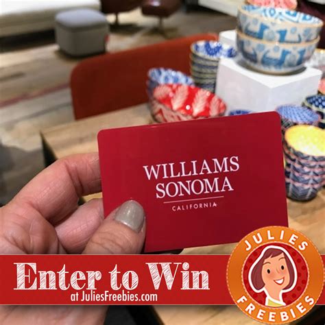 Win a $100 Williams Sonoma Gift Card - Julie's Freebies