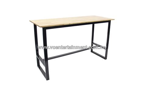 High Bar Table Black Chrome – Rectangular – VC Entertainment