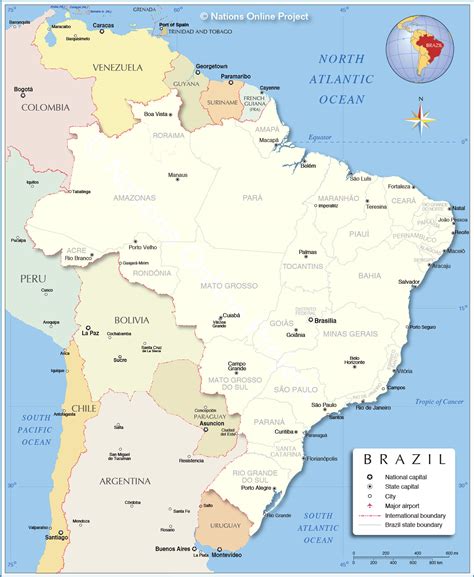 Brazil Map States And Cities