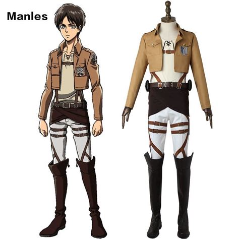 Attack On Titan Eren Jaeger Costume Shingeki No Kyojin Recon Corps ...