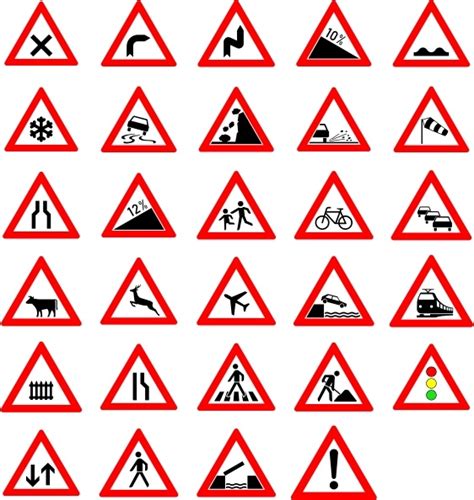 Traffic Street Road Signs clip art Free vector in Open office drawing ...