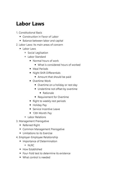 Labor Laws: A guide - Labor Laws Constitutional Basis Labor Laws: Its ...