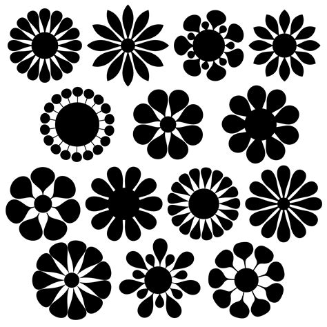 simple vector flower shapes 476117 Vector Art at Vecteezy