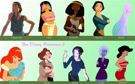 Childhood Animated Movie Heroines Photo: Non-Disney Princess Set 3 ...