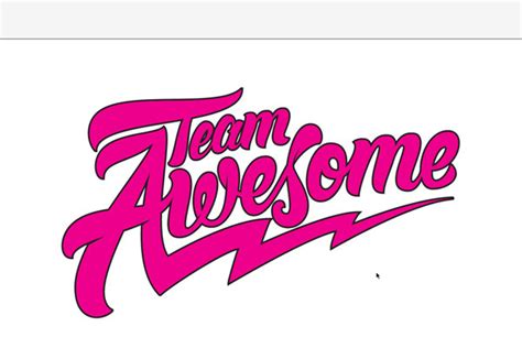 Team Awesome: From Hand-Lettered Logotype to Vector in Adobe ...