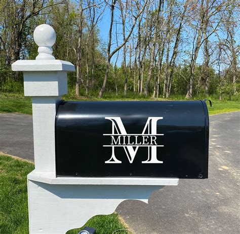 Free Shipping Split Monogram Mailbox Decal Bonus Decal | Etsy in 2020 ...