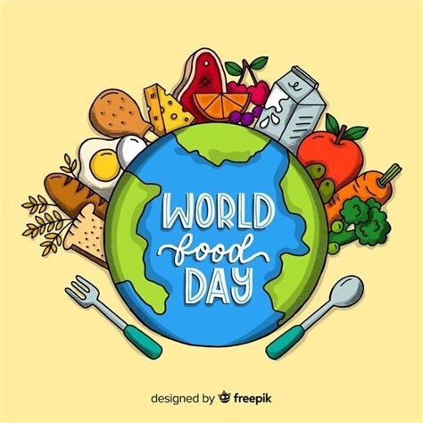 Free Vector | Hand drawn world food day | Save food poster, Save food ...