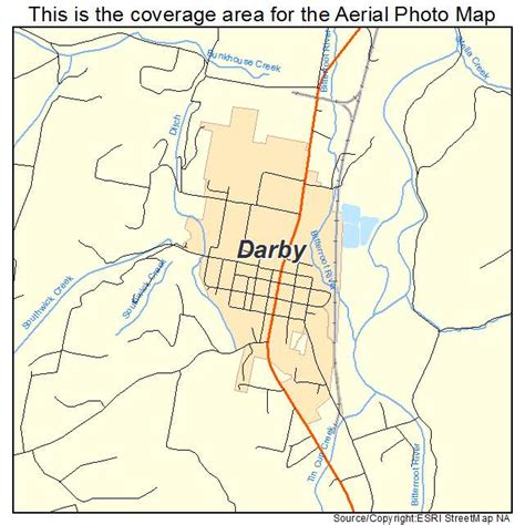 Aerial Photography Map of Darby, MT Montana