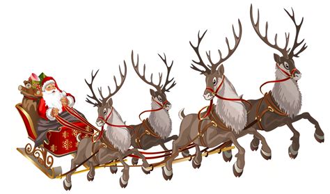 Santa Claus with Sleigh PNG Clipart Image by pngchristian on DeviantArt