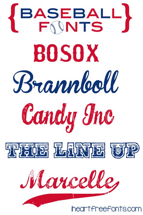 6 Free Baseball Fonts | Baseball font, Scrapbook fonts, Fancy fonts