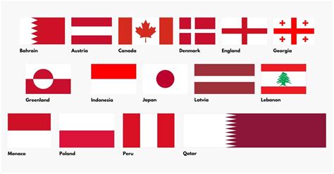 Red and White Flag: Countries Flags With These Colors - Eggradients.com