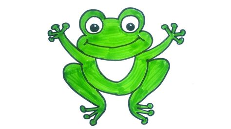 Cartoon Frog Drawing | How to draw a Cartoon Frog | Easy Step By Step ...