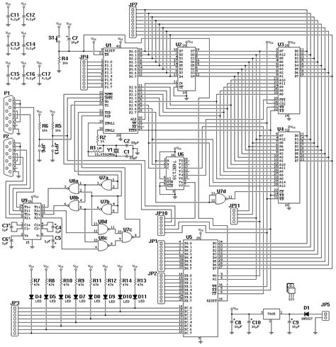 8051 Microcontroller Kit Circuit Diagram