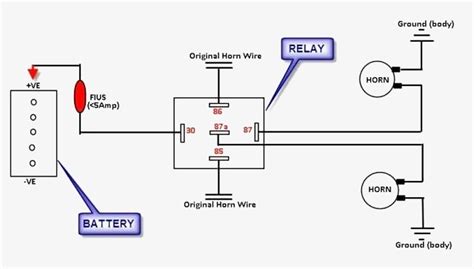 5 Pole Relay Wiring Diagram Horn