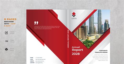 Creative Abstract 8 Page Business Brochure Template Annual Report ...