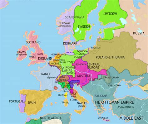 Map Of Europe 1648 - Allyce Maitilde