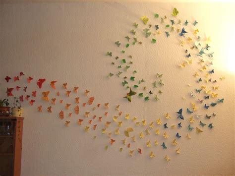 Butterfly origami wall decoration. | Butterfly origami wall, Origami ...