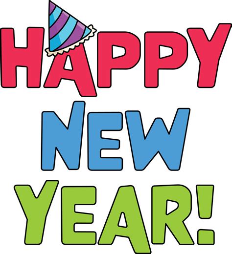 Happy New Year January 1 Cartoon Colored Clipart 13137401 Vector Art at ...