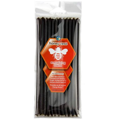 HoneyZest Energizing Honey Sticks by Amazing Herbs 314212 : Items ...