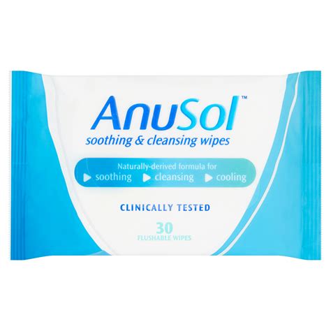 Anusol Soothing & Cleansing Flushable Wipes for Hemorrhoids and Piles ...