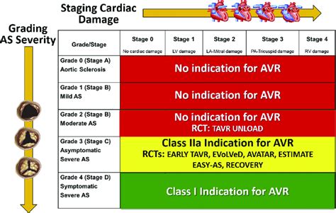 Indications of aortic valve replacement according to grading of aortic ...