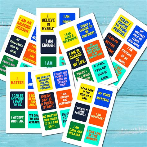 Printable Affirmation Cards for Children / Teens /adults - Etsy