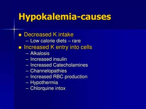 Hypokalemia System Disorder Template