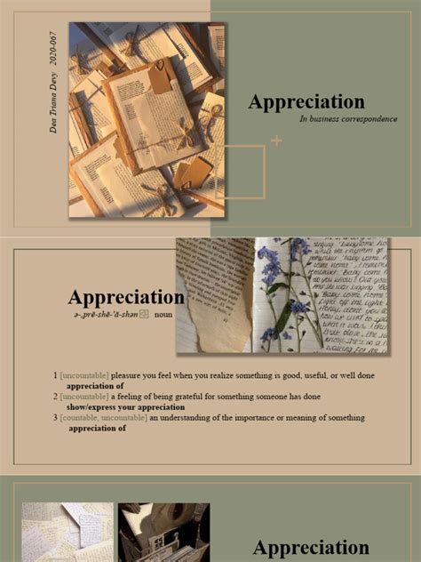 Appreciation Presentation | PDF