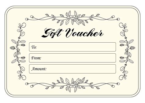 Printable Blank Voucher Template