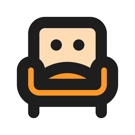 Free Couch flat color outline icon 19858409 PNG with Transparent Background