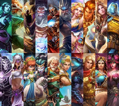 Collage of all gods in the Greek Pantheon : r/Smite