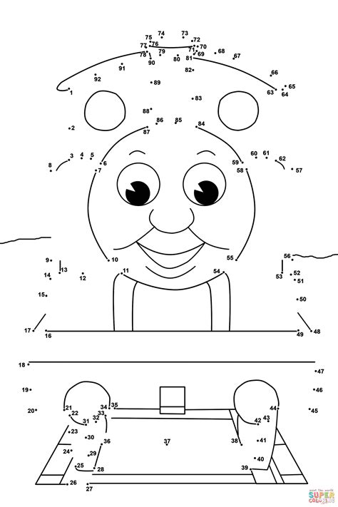 Thomas and Friends dot to dot | Free Printable Coloring Pages