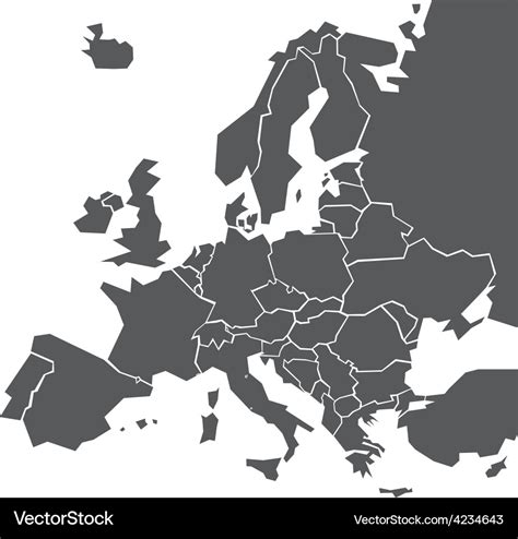 Map of europe Royalty Free Vector Image - VectorStock