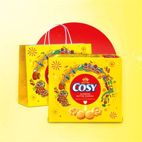 COSY BÁNH QUY BƠ THẬP CẨM RẮC HẠT (HỘP GIẤY) TẾT 2021