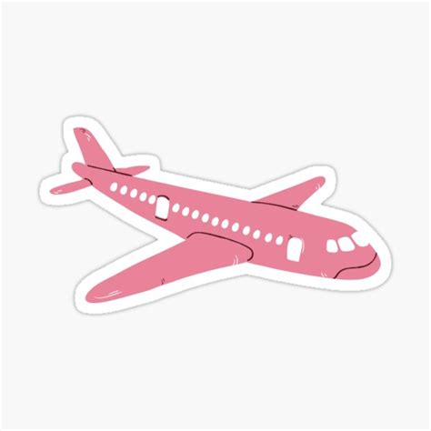 "Pink aeroplane" Sticker by littledinosaurs | Redbubble