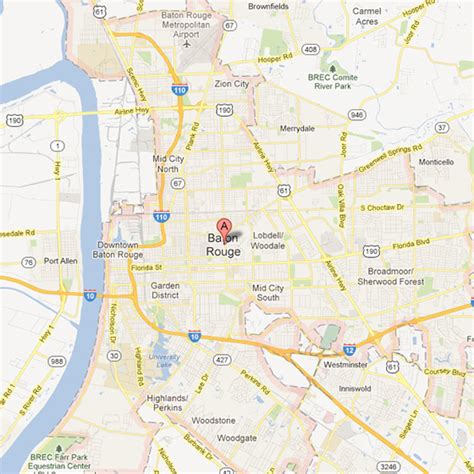 Downtown Baton Rouge Map