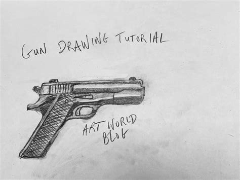 Gun Drawing | How to Draw a Gun in 12 Easy Steps | by Art World Blog ...