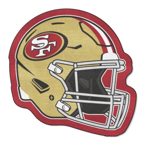 FANMATS San Francisco 49ers Red 3 ft. x 2 ft. Mascot Helmet Area Rug ...