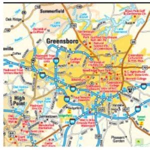 Map of Greensboro North Carolina Area | What is Greensboro known for ...