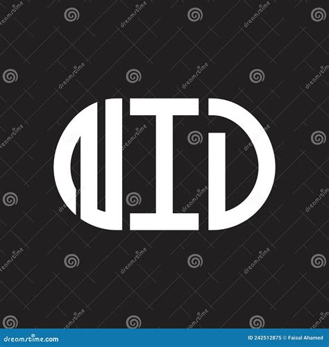 NID Letter Logo Design on Black Background. NID Creative Initials ...