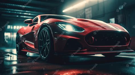 Premium Photo | Red sport car wallpaper