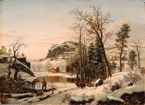 New England Early Winter Landscape Artist, Watercolor Landscape ...