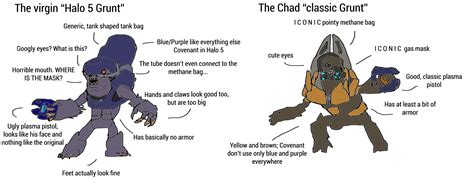 The Virgin Halo 5 Grunt vs The Chad Classic Grunt (seriously at least ...