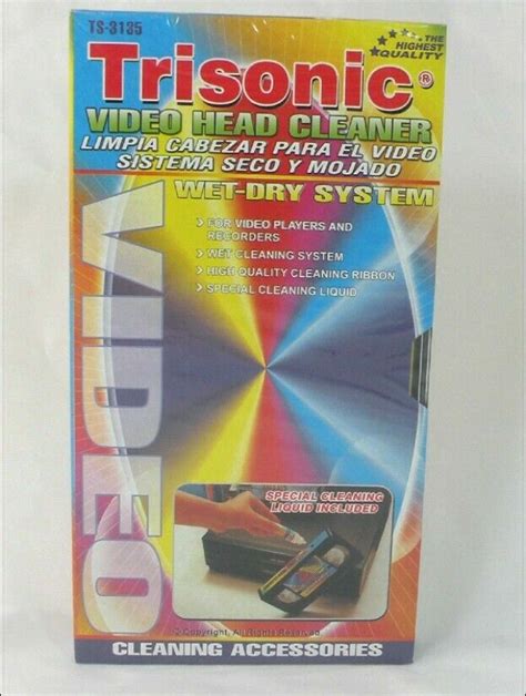 VHS VCR Video Tape Head Cleaning Cassette- Wet/Dry