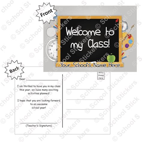 Welcome to my Class Postcards | School Stickers for Teachers