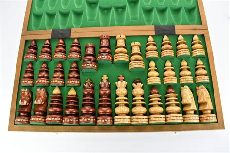 Large Wooden Chess Set Bisant 60 x 60 Hand Crafted Woodeeworld ...