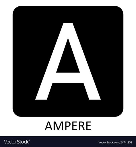 Ampere symbol Royalty Free Vector Image - VectorStock