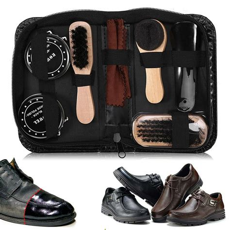 Shoe Polish Set,Zerodis Leather Shoes Care Kit,8PCS Leather Shoes Care ...